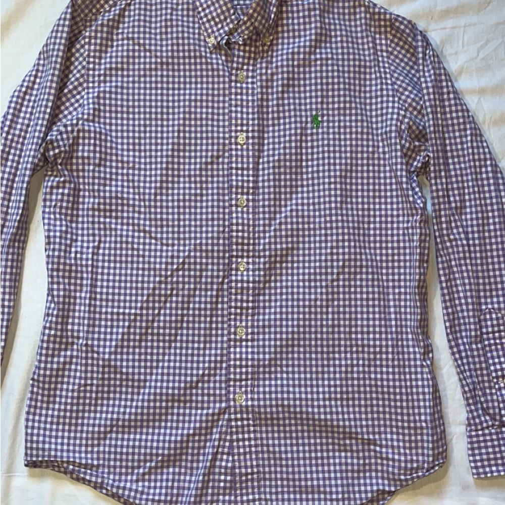 Polo Purple Checkered Button Down Shirt